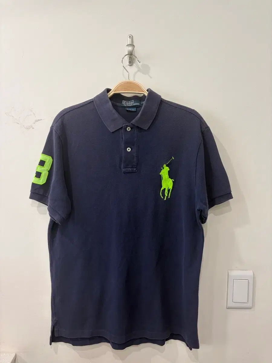ポロ BIGポニー 半袖 カラーTシャツ PK ネイビー