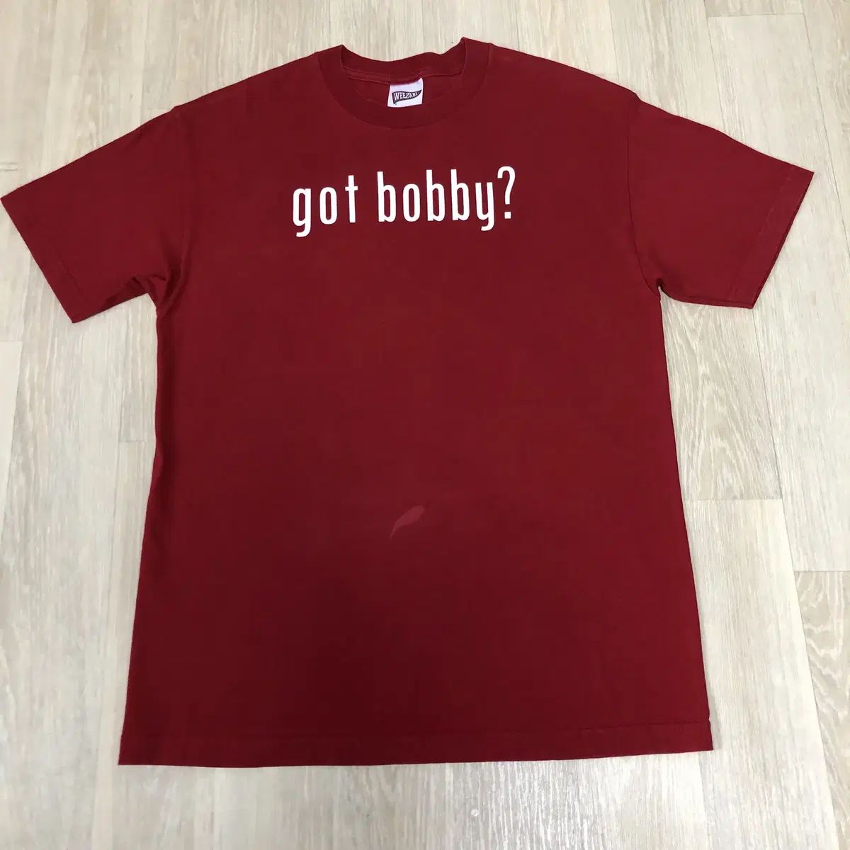 L) 00's ウィザビ WEEZABI ゴッド ミルク パロディ ヴィンテージ Tシャツ