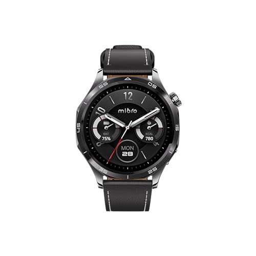【新品】Mibro Watch GT 46mm ビジネス/カジュアル両用 スマートウォッチ 最大20日駆動 AI自動生成ウォッチフェイス 1.43インチAMOLED 高性能 GPS内蔵 心拍数 睡眠 ストレス 健康管理 Bluetooth通話 3c64a965