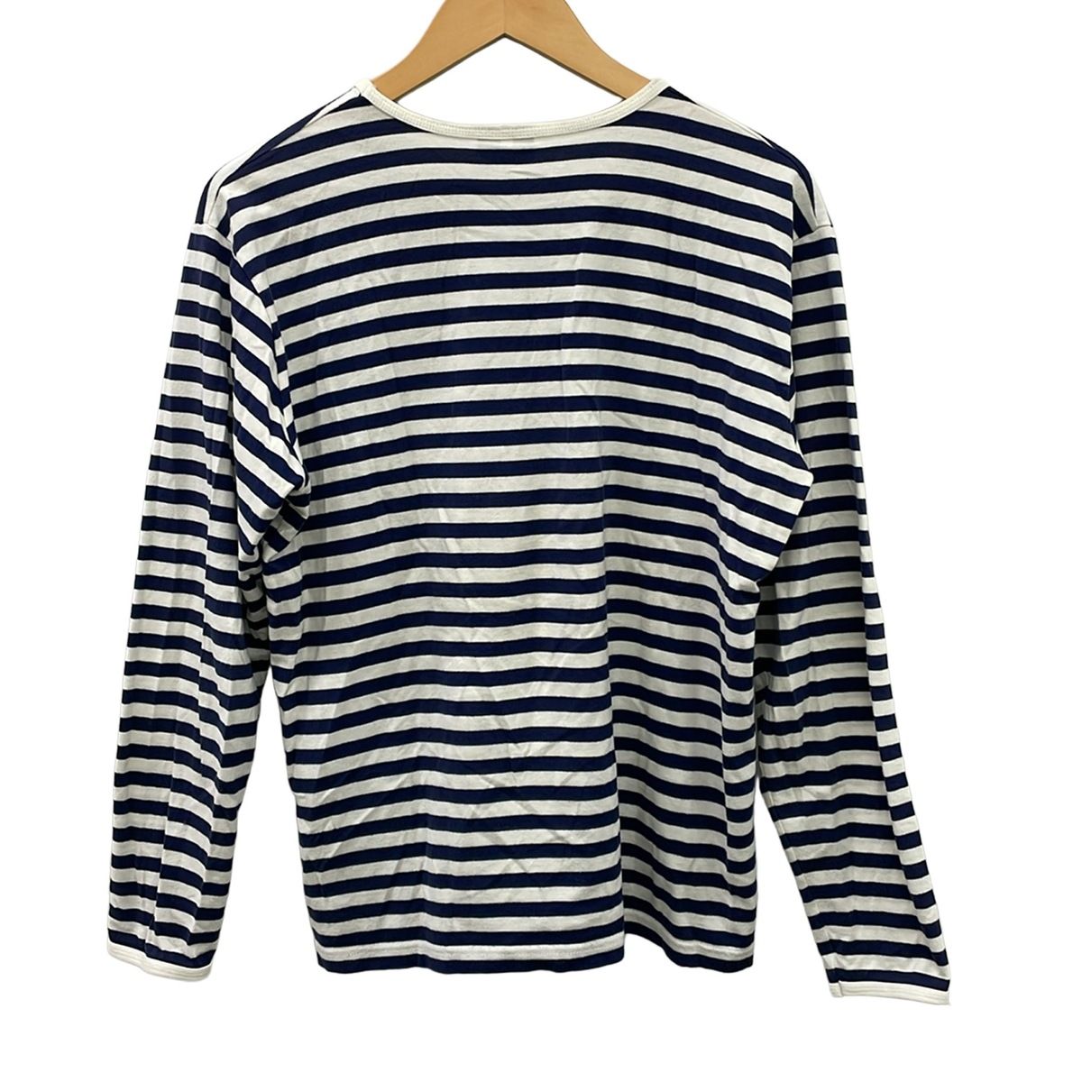marimekko(マリメッコ) 長袖Tシャツ サイズM メンズ美品 - 白×ネイビー 