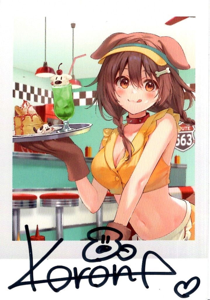 カバー株式会社 誕生日記念2022 ホロライブ 戌神ころね/直筆サイン入りチェキ風ブロマイドカード