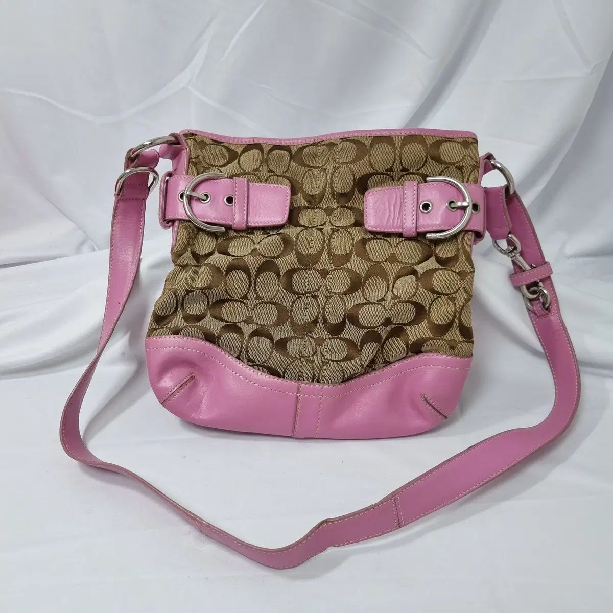 COACH コーチ シグネチャー ジャカード ショルダークロスバック