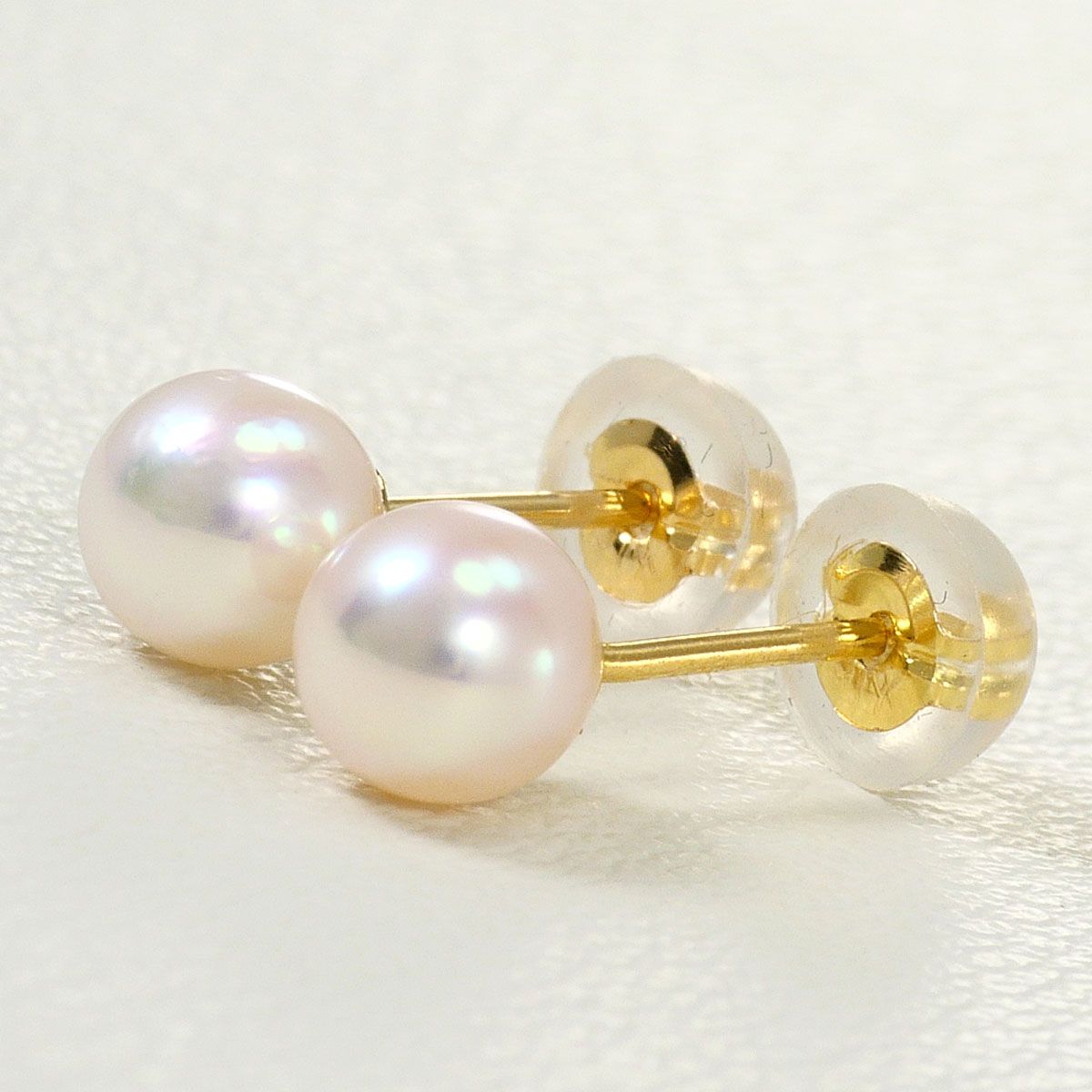 K18YG ピアス パール（真珠） 総重量約0.5g