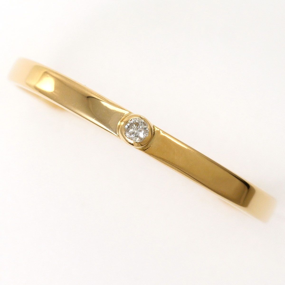 K18YG リング・指輪 10号 ダイヤモンド 総重量約0.9g