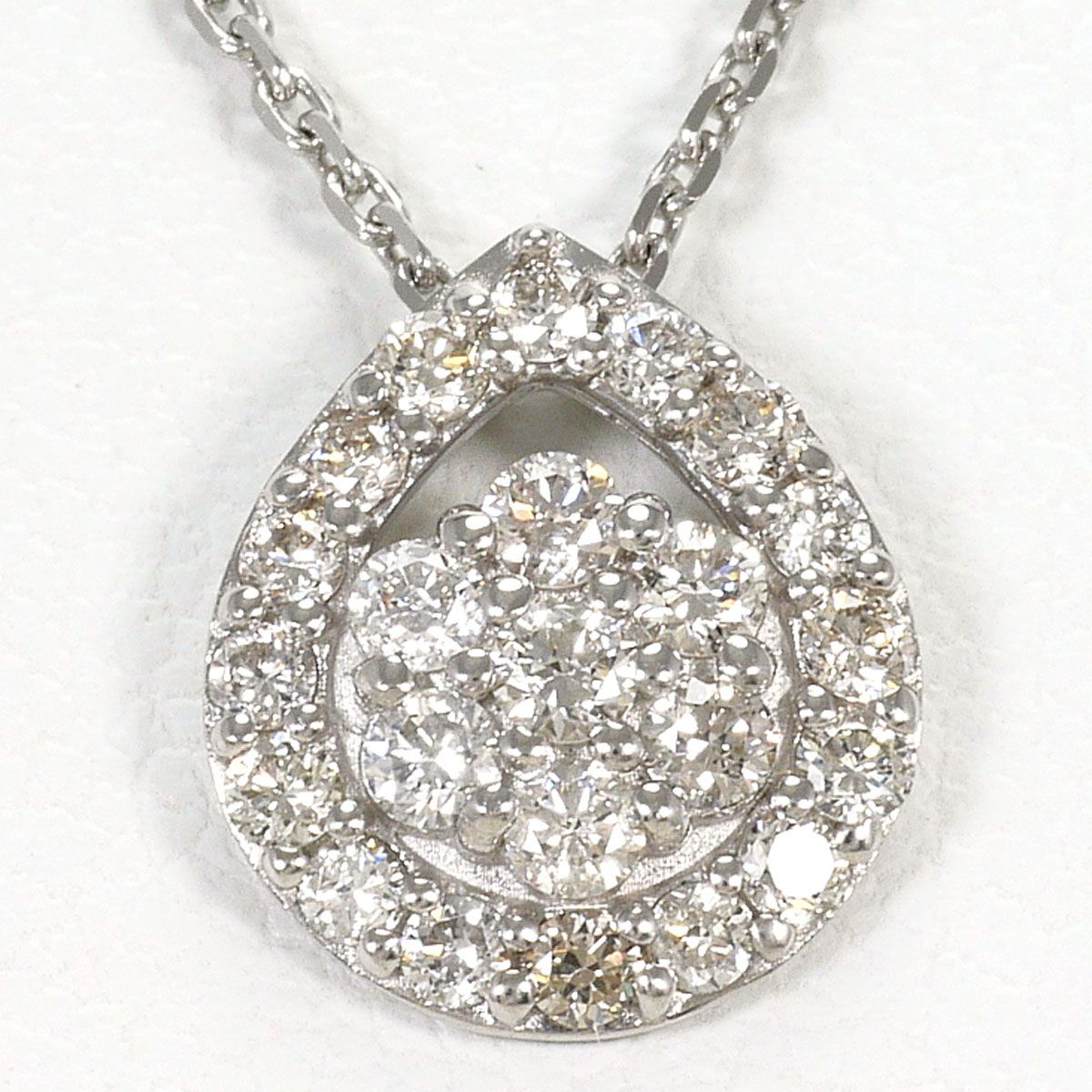 PT900/プラチナ PT850/プラチナ ネックレス ダイヤモンド 0.30ct 総重量約2.5g 約45cm