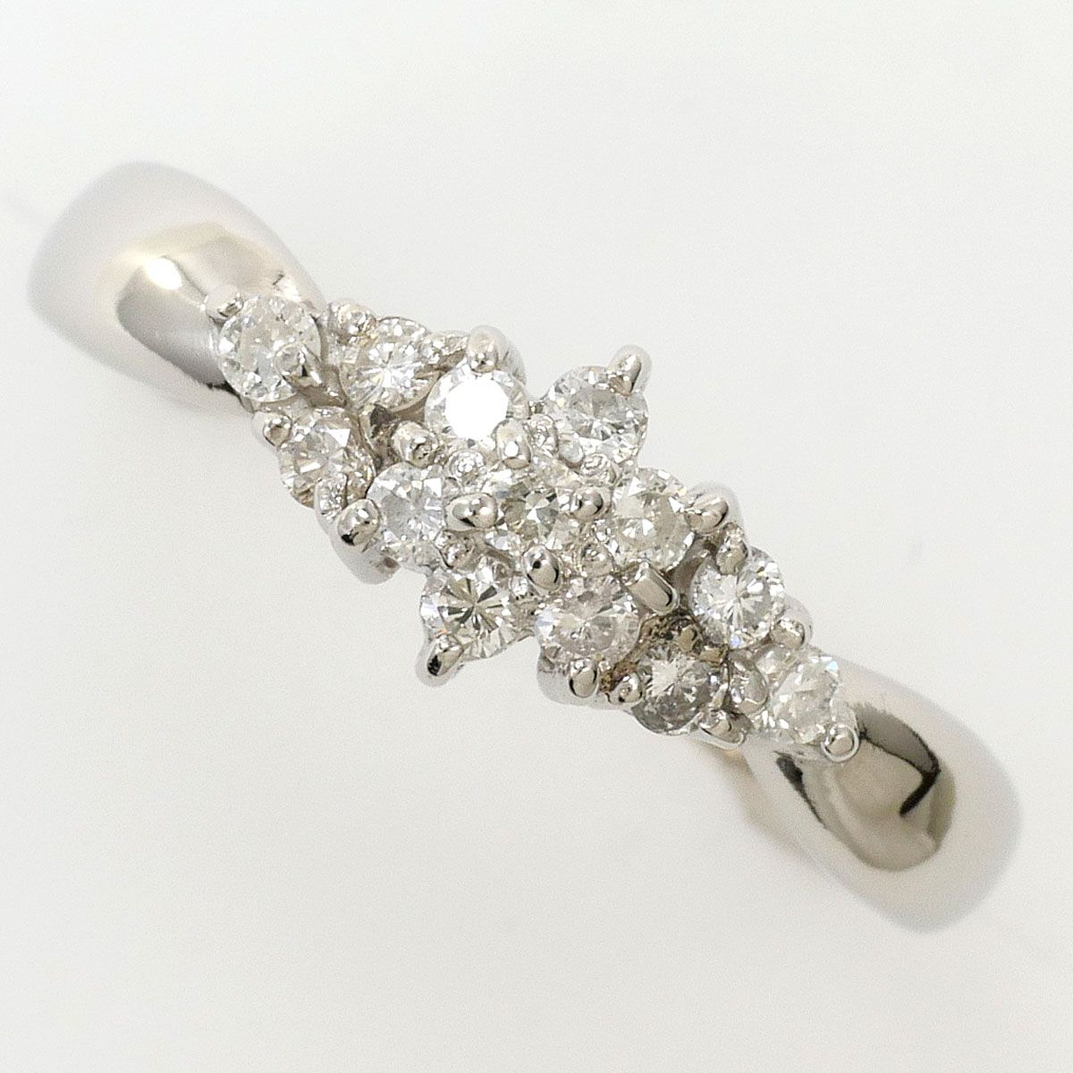 PT850/プラチナ リング・指輪 7号 ダイヤモンド 0.19ct 総重量約2.4g