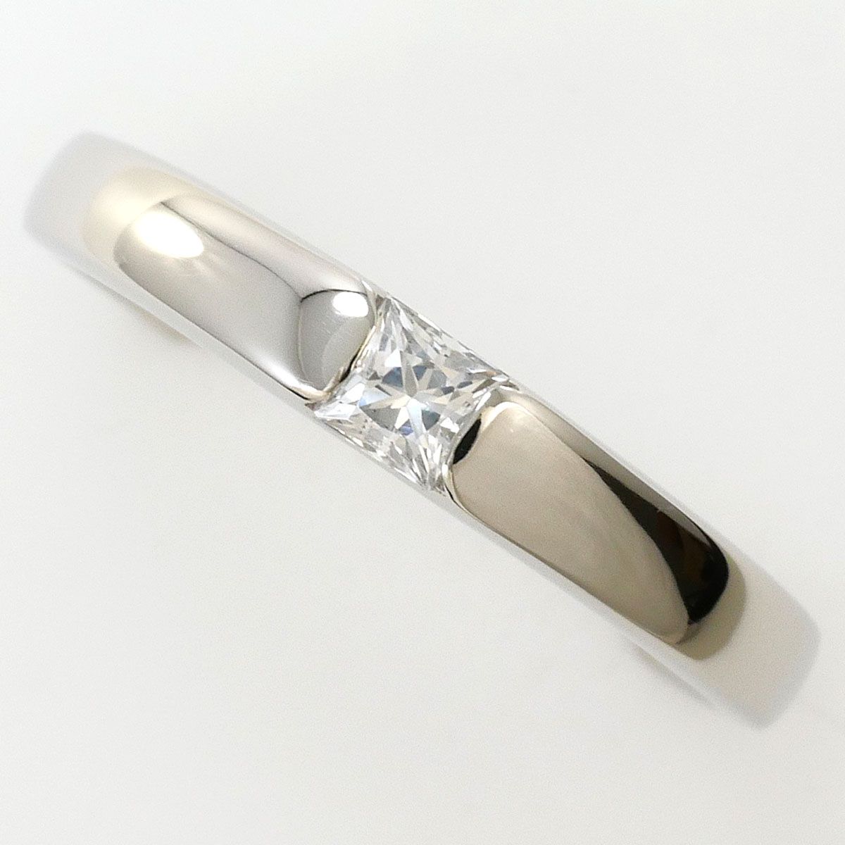 PT900/プラチナ リング・指輪 7.5号 ホワイトサファイア 0.14ct 総重量約2.6g