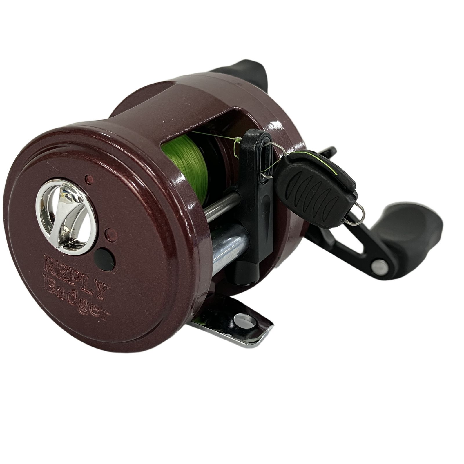 REPLY Badger 20B レッドブラウン スピンキャストリール リプレイ 釣具 中古 良好 Y11260598