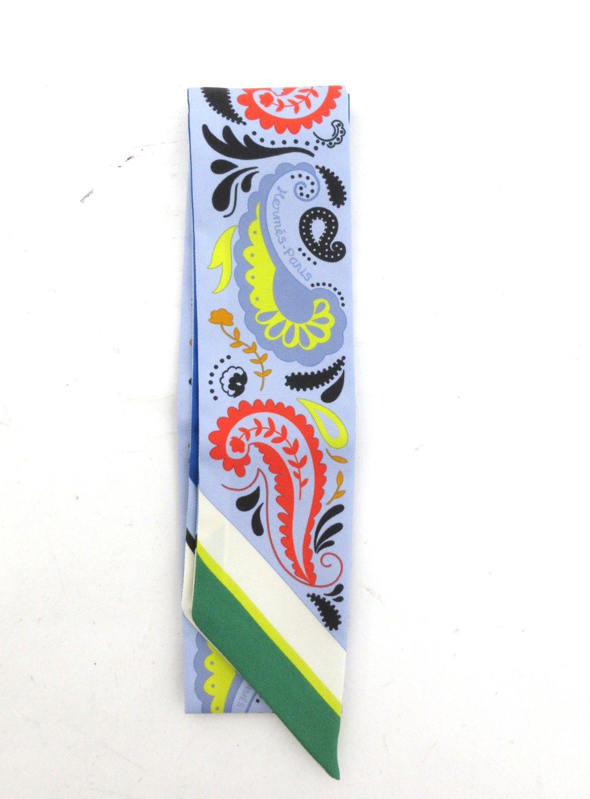 HERMES/エルメス　ツイリー　シルク　「GUEPARDS　BANDANA」　未使用保管品　【中古】
