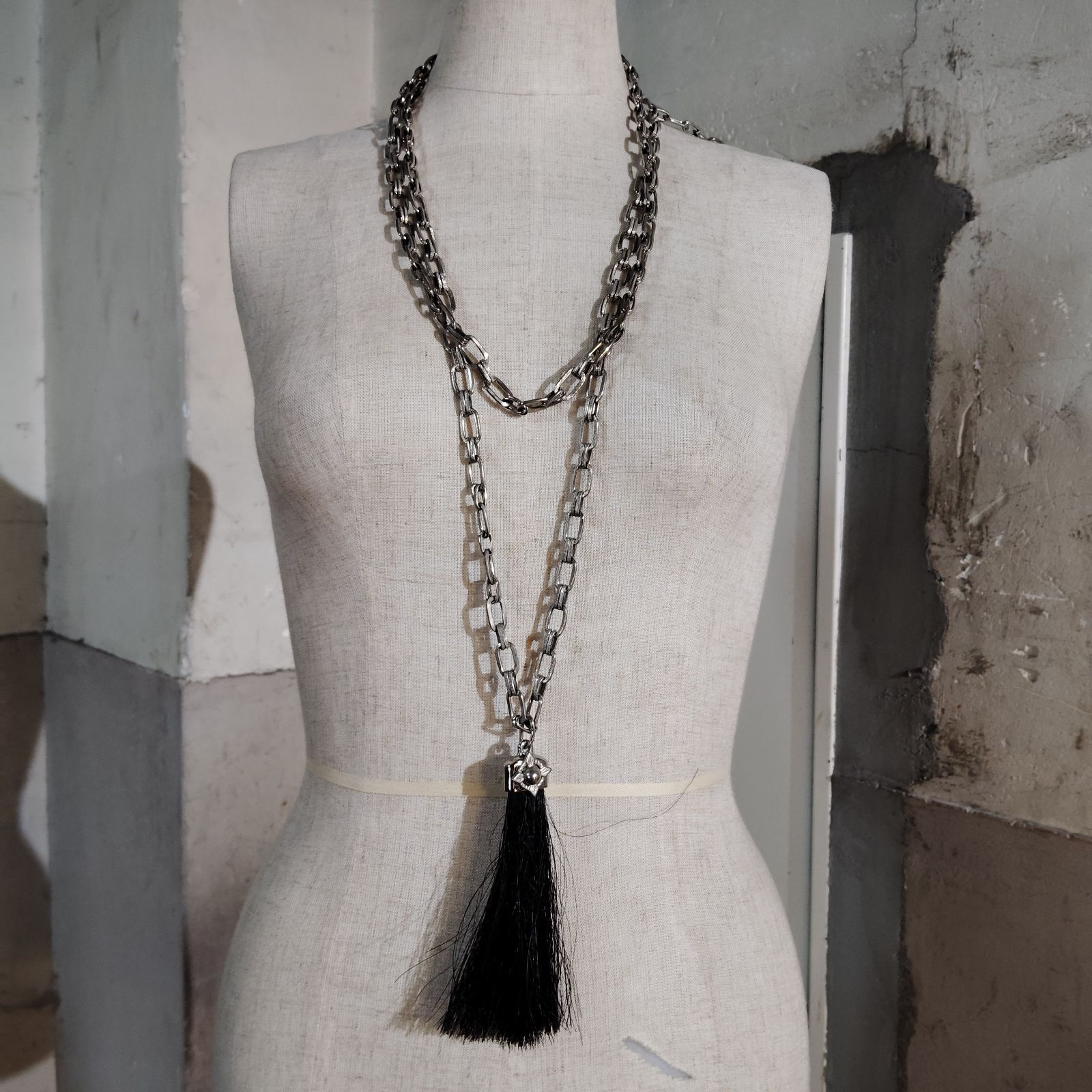 TOGA VIRILIS 17aw フリンジチェーンネックレス 2連 トーガビリリース
