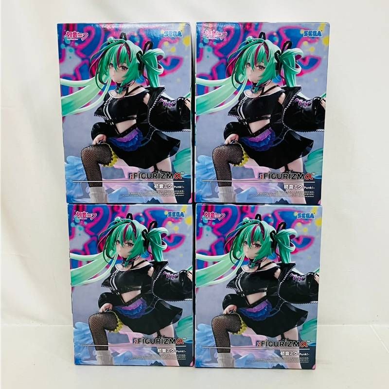 初音ミク FiGURiZM α Punk ! プライズ フィギュア 4個 まとめ セット 