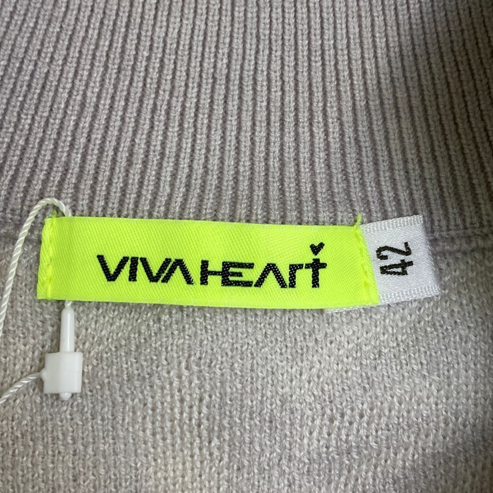 サイズ：42 VIVA HEART ビバハート ; ハーフジップ ニットセーター 総