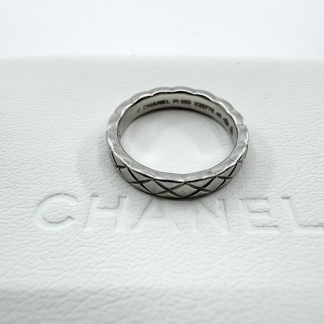 美品 CHANEL シャネル リング ココクラッシュ プラチナ 8号 PT950 