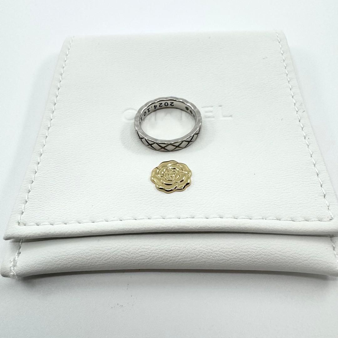 美品 CHANEL シャネル リング ココクラッシュ プラチナ 8号 PT950 