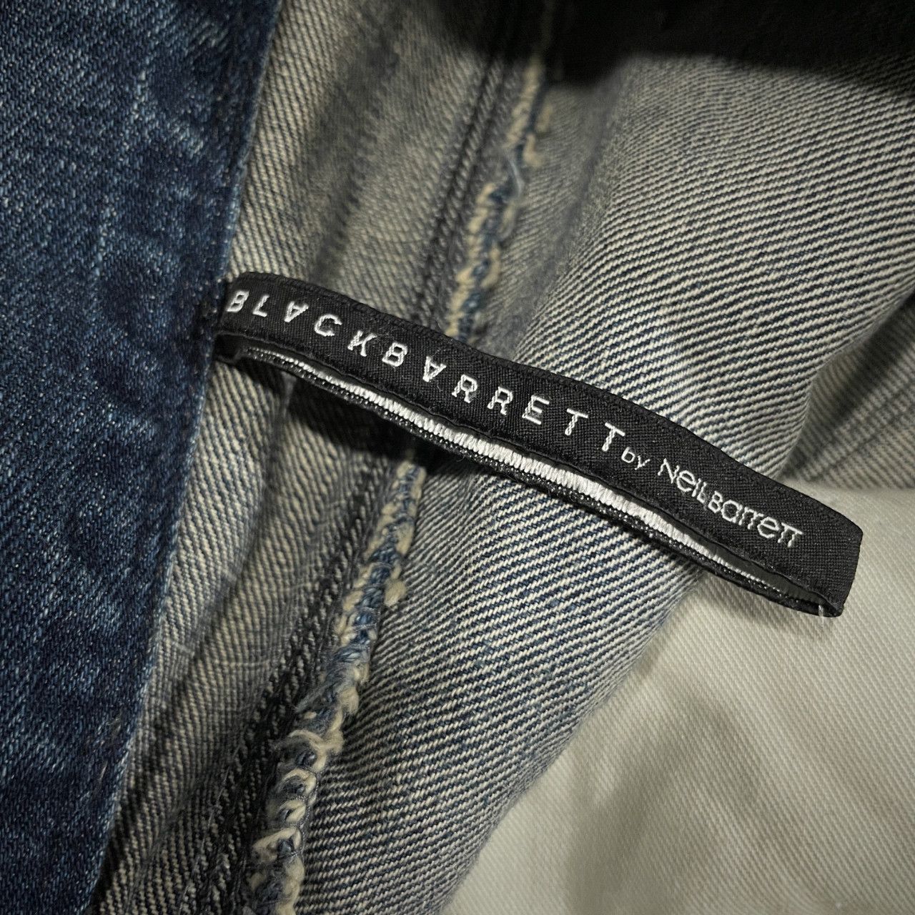 BLACK BARRET by Neil Barrett パッチワークハギデニムパンツ ジーンズ