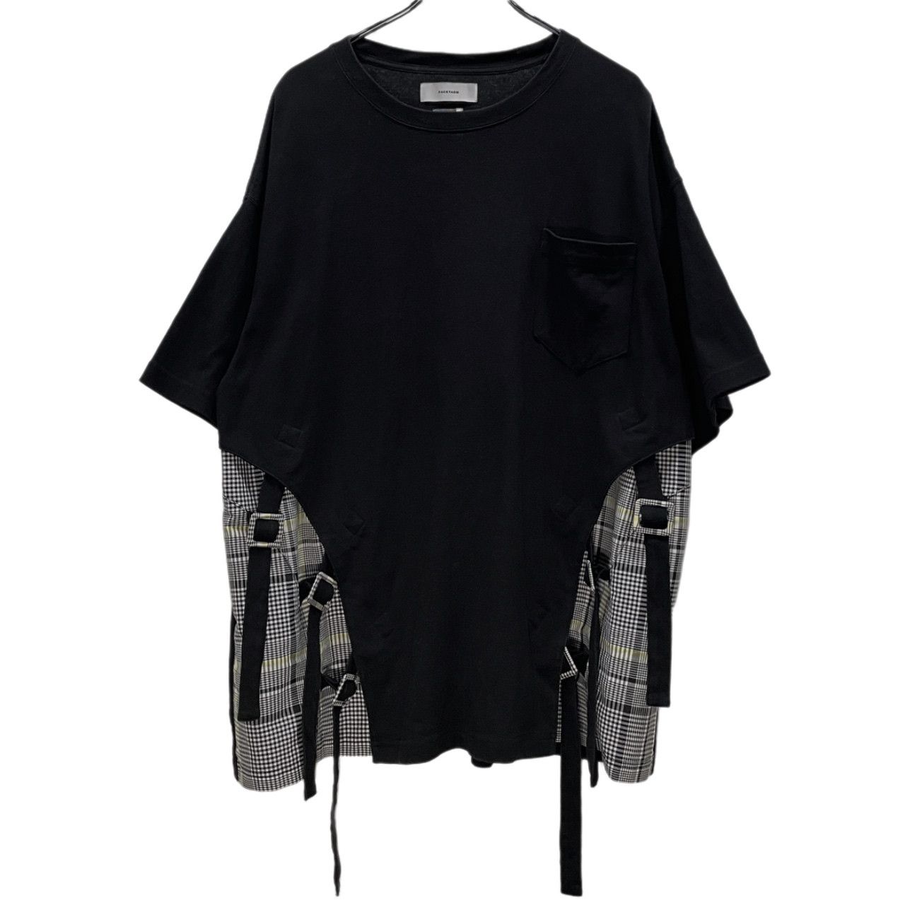 FACETASM 21SS BUCKLE BELT CHECK TOPS バックルベルトチェックレイヤードTシャツ カットソー Tee T-shirt 定価33,000円