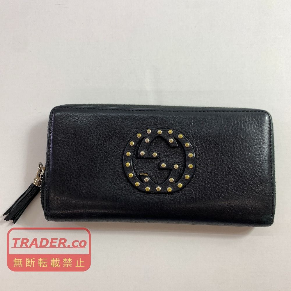 04w7097▽※【中古】GUCCI グッチ ソーホー Sohoライン スタッズ付きGG