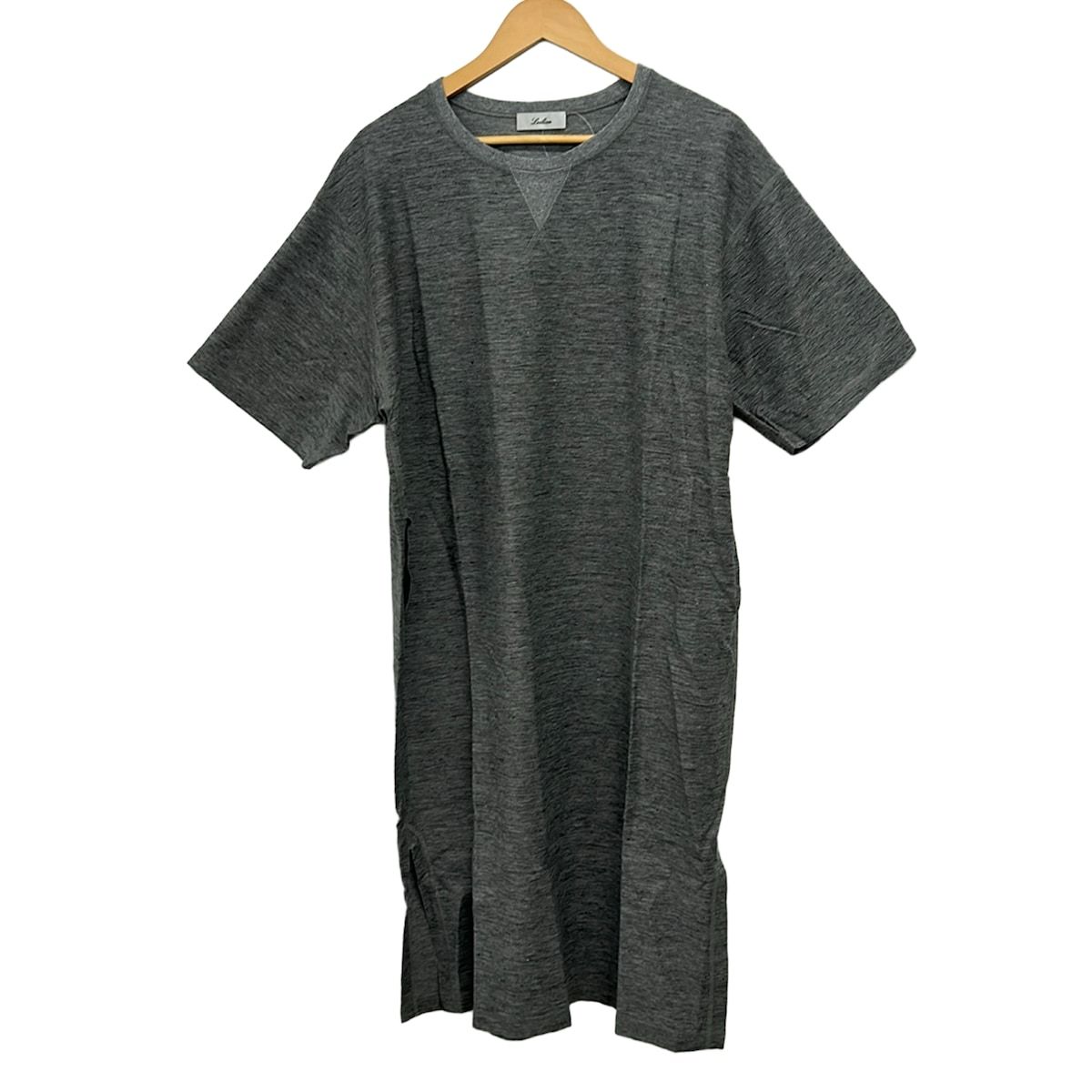 Leilian(レリアン) ワンピース サイズ9 M レディース美品 - グレー クルーネック/半袖/マキシ丈