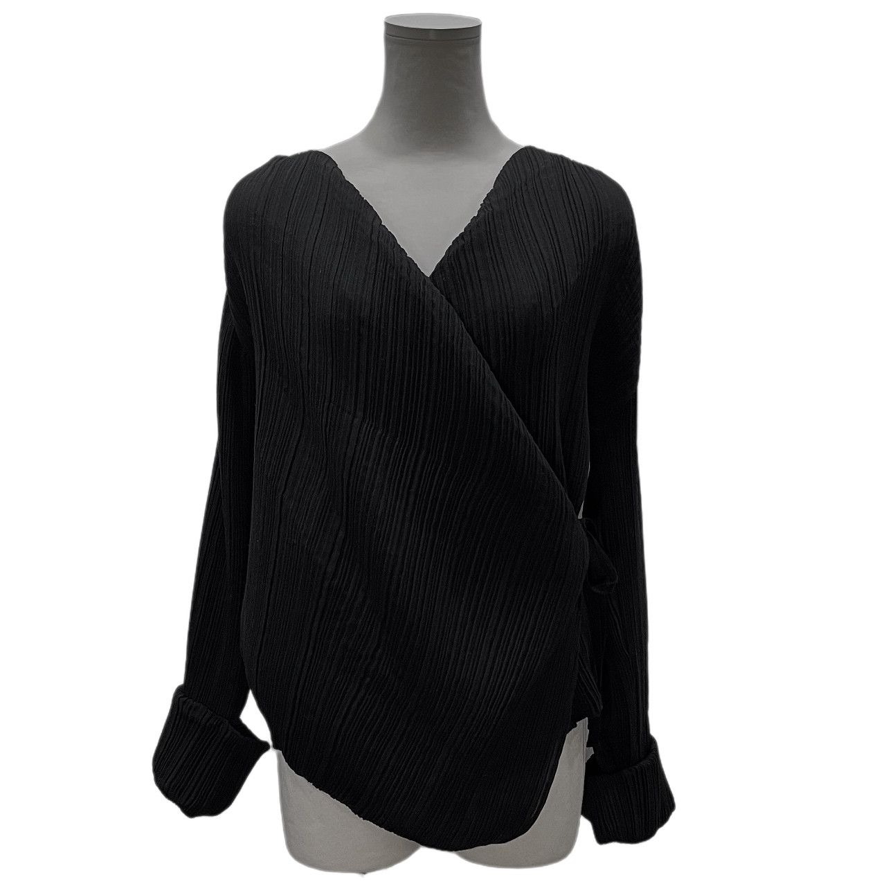 ISSEY MIYAKE ポリエステルウールプリーツカシュクールジャケット ブルゾン コート Archive イッセイミヤケ レディース