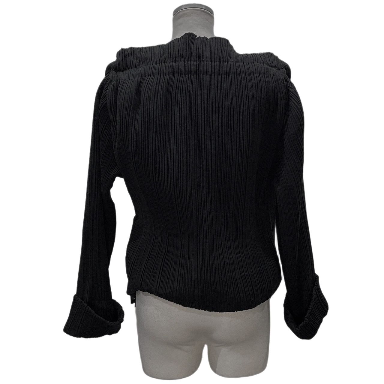 ISSEY MIYAKE ポリエステルウールプリーツカシュクールジャケット 