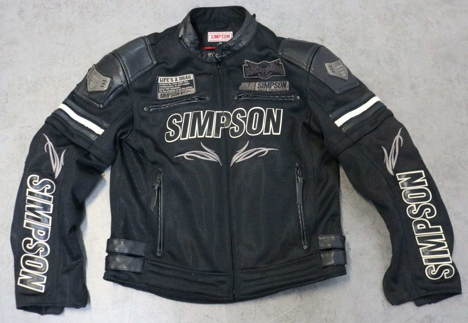 ト足】SIMPSON シンプソン まとめ ライダースジャケット メッシュ