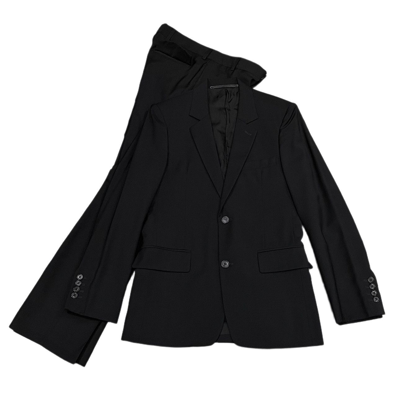KRIS VAN ASSCHE ウールトロピカル2Bセットアップスーツ テーラード