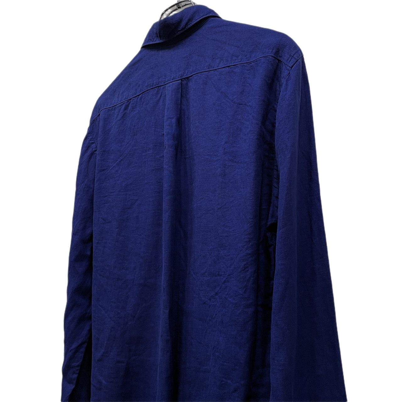 STONE ISLAND 16SS ロゴ刺繍レギュラーカラーリネンシャツ ブラウス