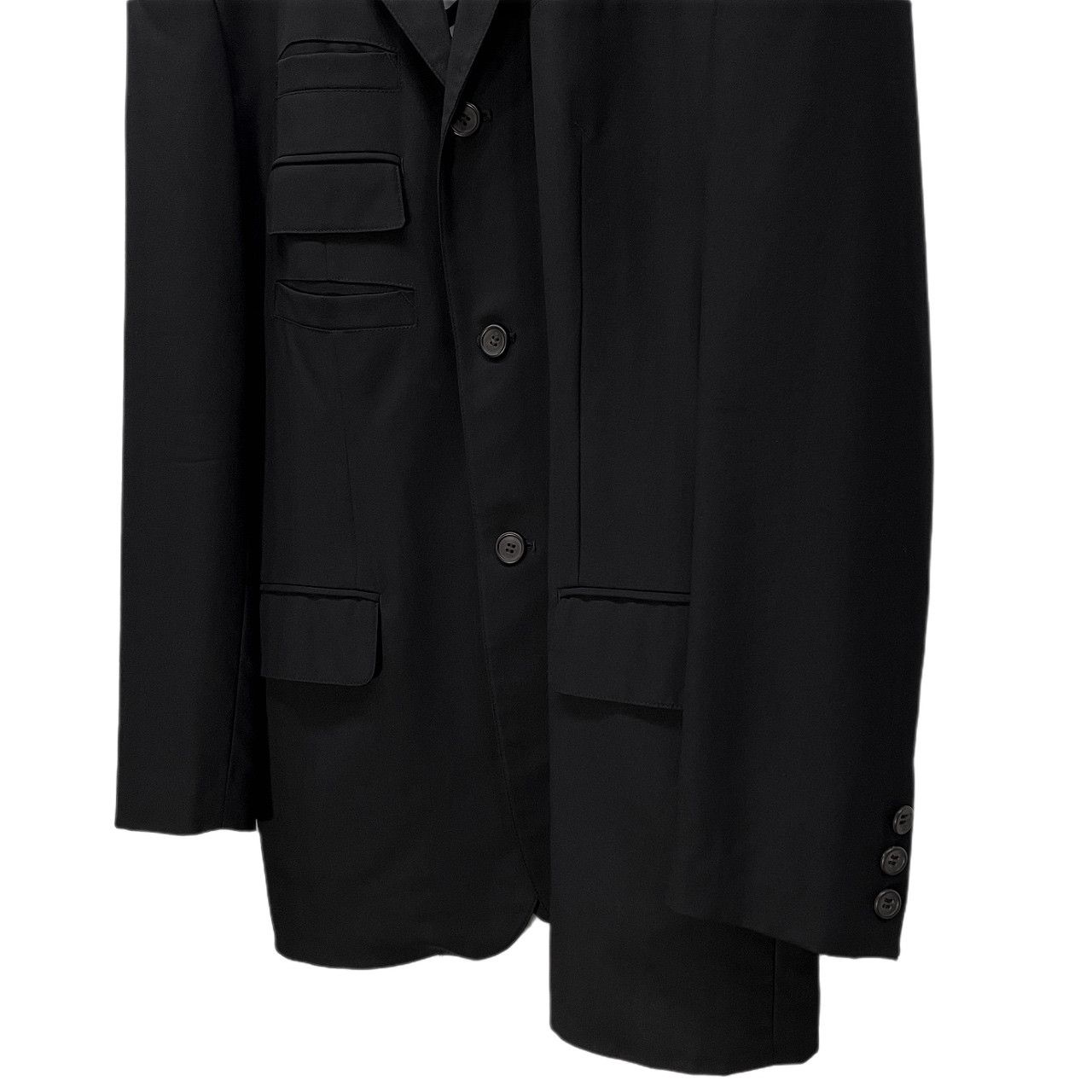 Jean Paul GAULTIER HOMME 93SS ウールギャバジンボーダーライニング