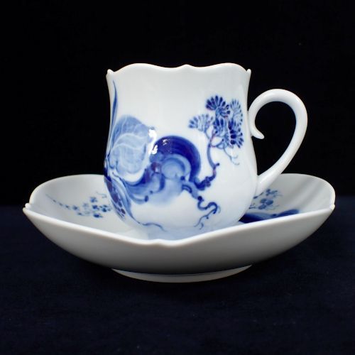 マイセン Meissen ブルーオーキッド カップ＆ソーサー グロッサー・アウシュニット オーキッドシェイプ