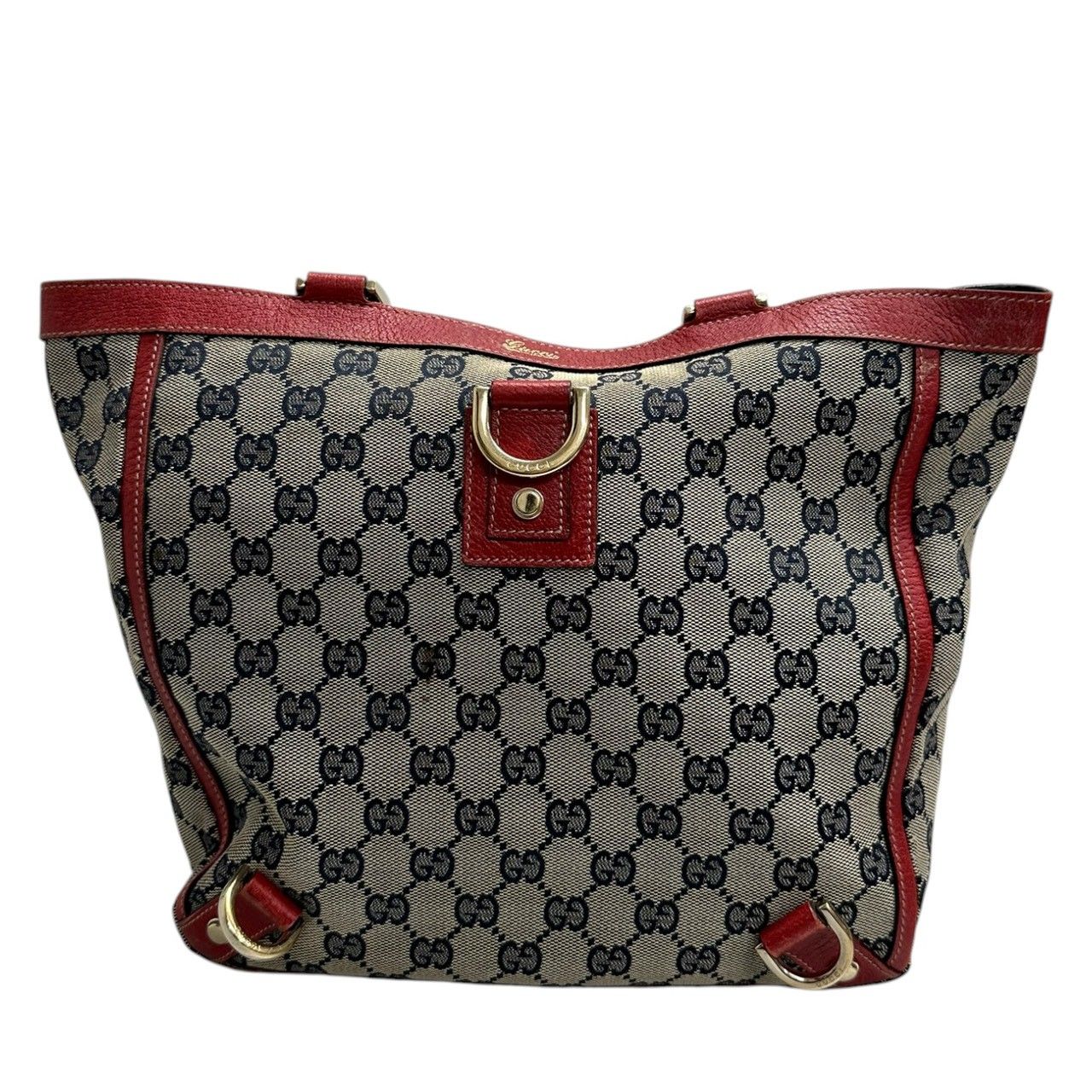 GUCCI グッチ アビー ベージュ レッド ゴールド金具 GGキャンバス