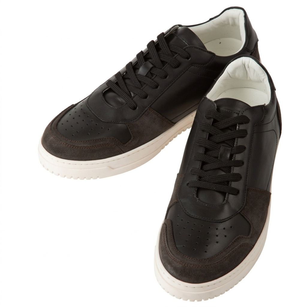 Orobianco LANZA [ Leather Combi Sneaker ] NERO/FUMO