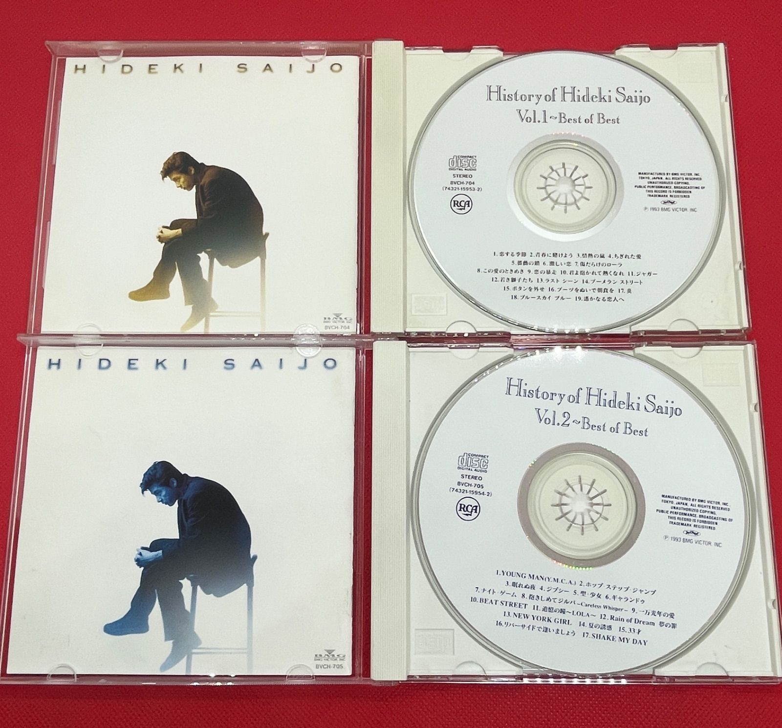 CDセット 邦楽 History of Hideki Saijo 　CD ５枚 西城秀樹 History of Hideki Saijo Vol.1&2 BVCH-704/705 Best of Best