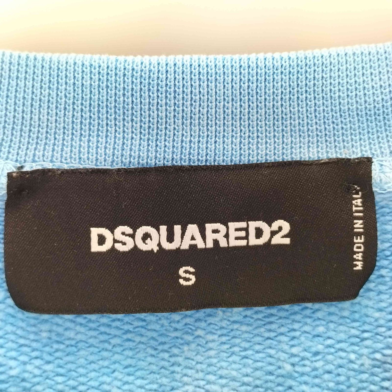 ディースクエアード DSQUARED2 ロゴプリントクルーネックスウェット
