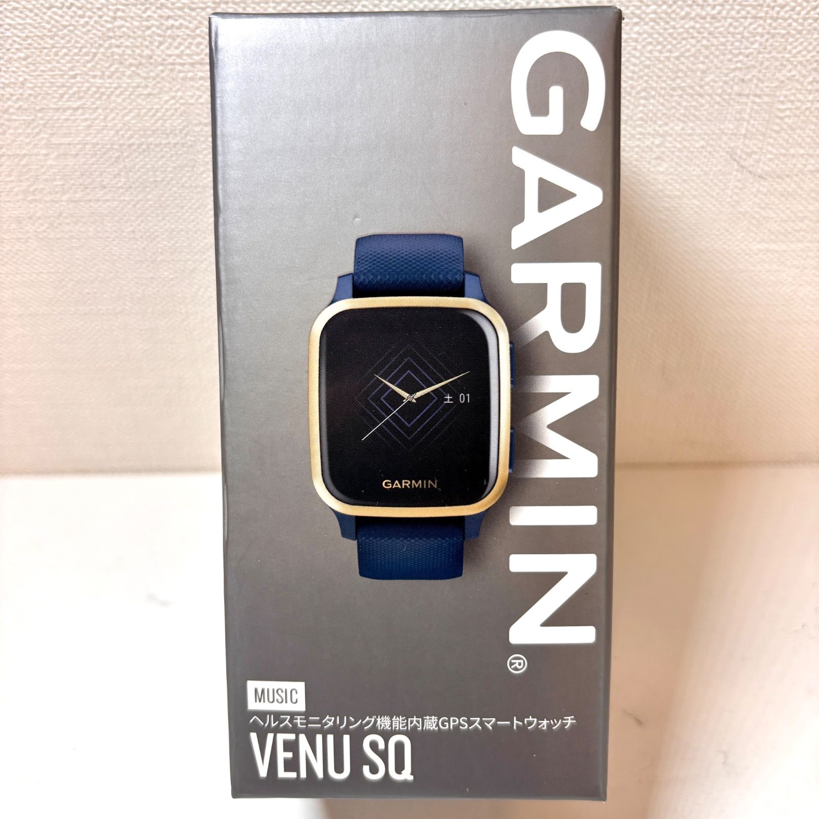 【新品】ガーミン Venu Sq Music ネイビー/ゴールド GPS スマートウォッチ
