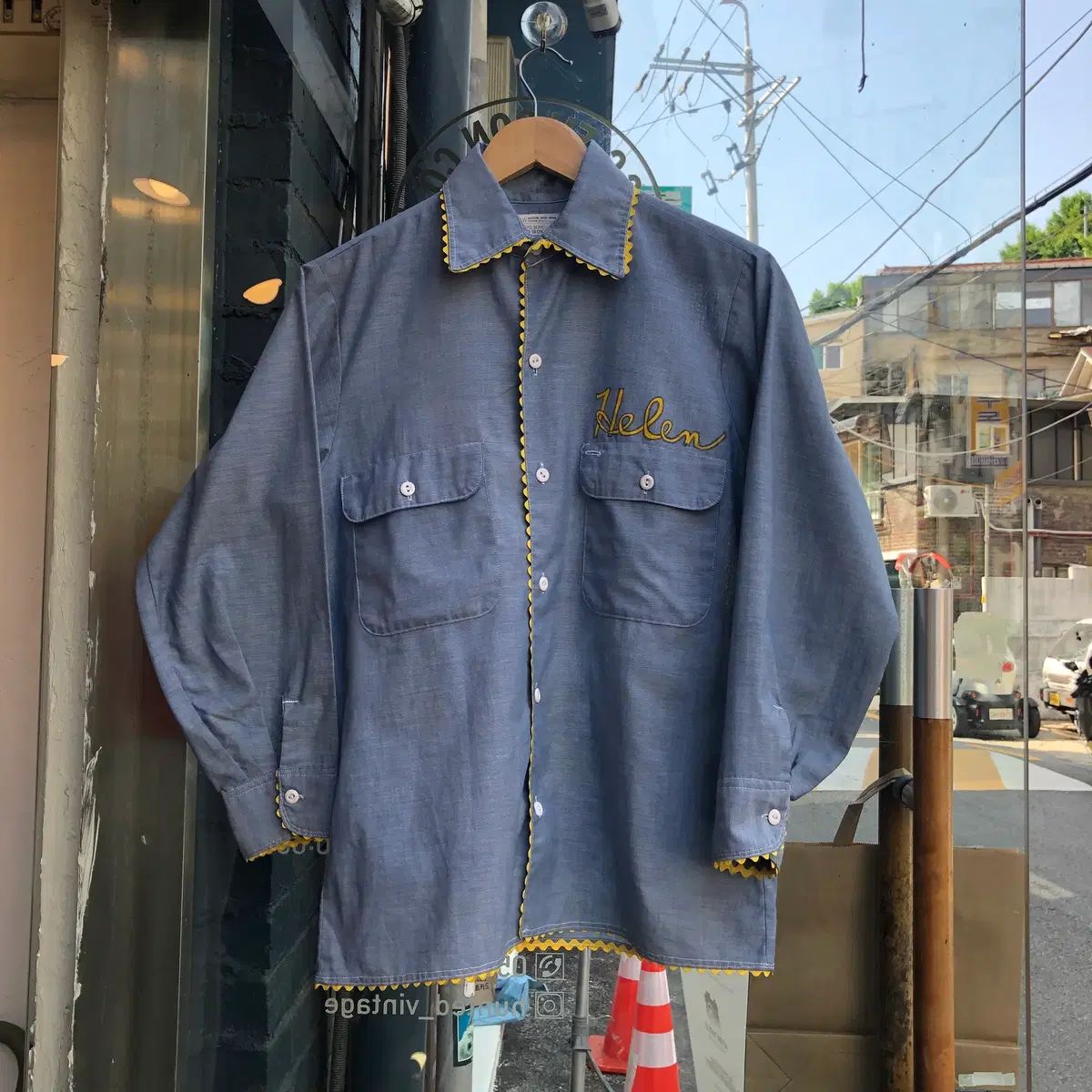 70年代 ビッグマック シャンブレーシャツ -S