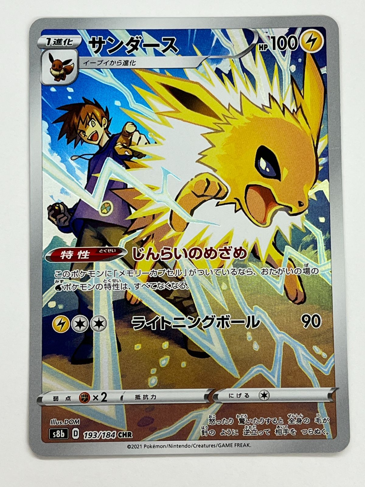 N080[PK]Y4719(ポケモンカード) サンダース 193/184 CHR 2枚セット