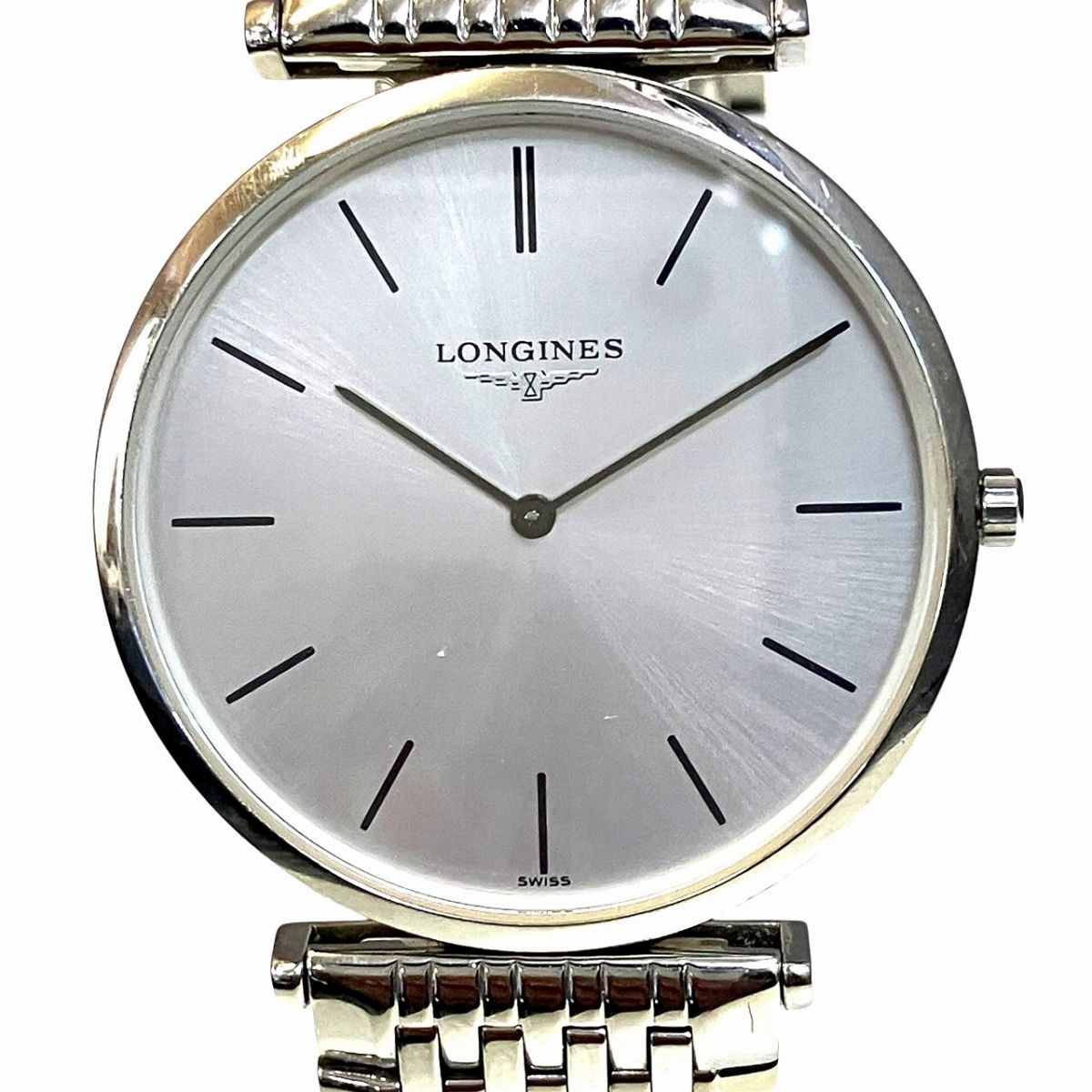 ロンジン LONGINES ラ グラン クラシック ドゥ ロンジン 腕時計 総重量約62.9g SS SS クオーツ シルバー文字盤 L4.709.4 メンズ