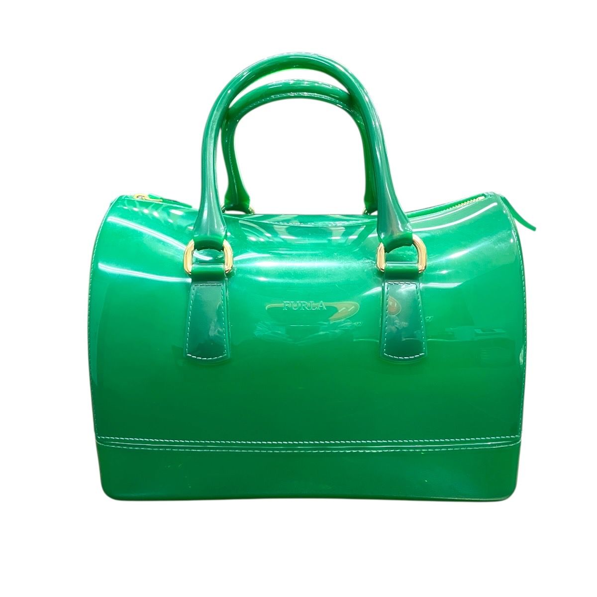 フルラ Furla キャンディバッグ ボストンバッグ パテントレザー レディース