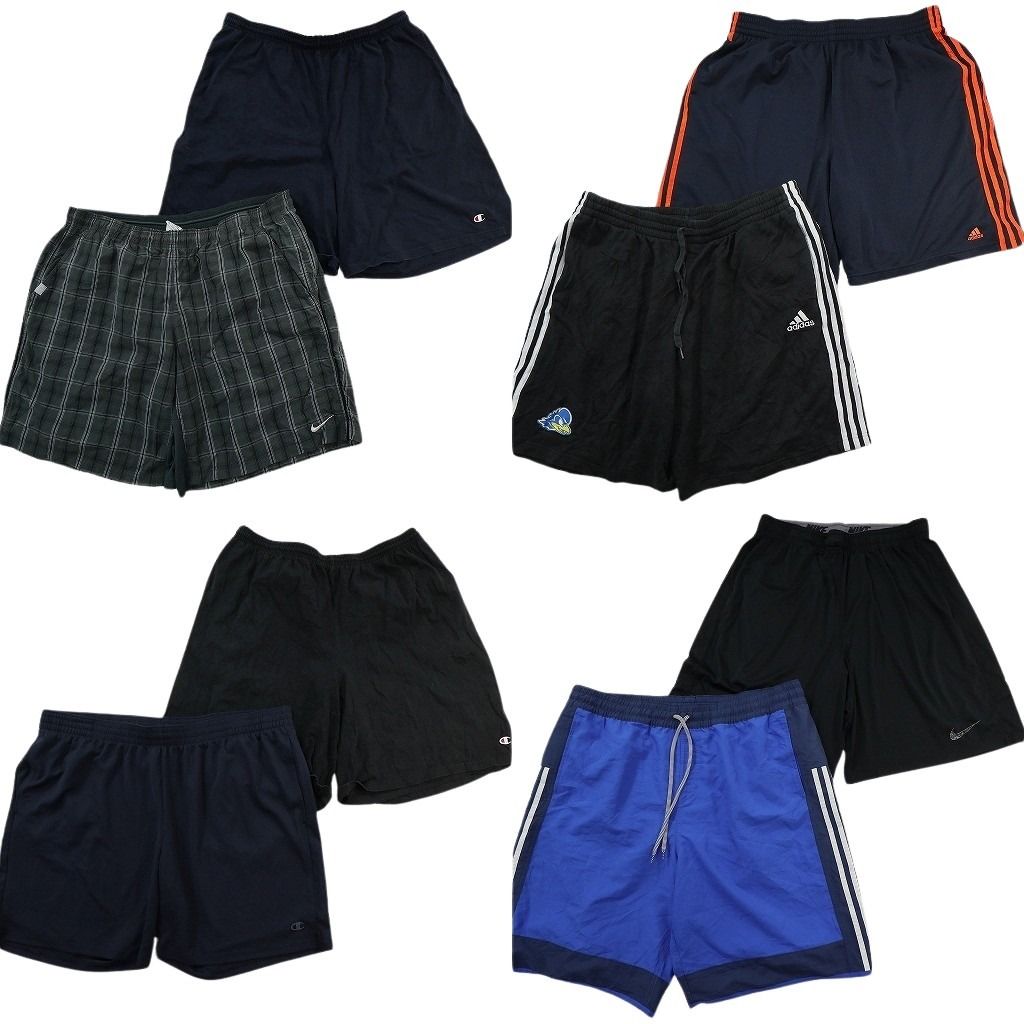 古着卸 まとめ売り ブランドMIX ショートパンツ 8枚セット ( メンズ 2XL ) ナイキ チャンピオン アディダス 中古 古着 NE9384