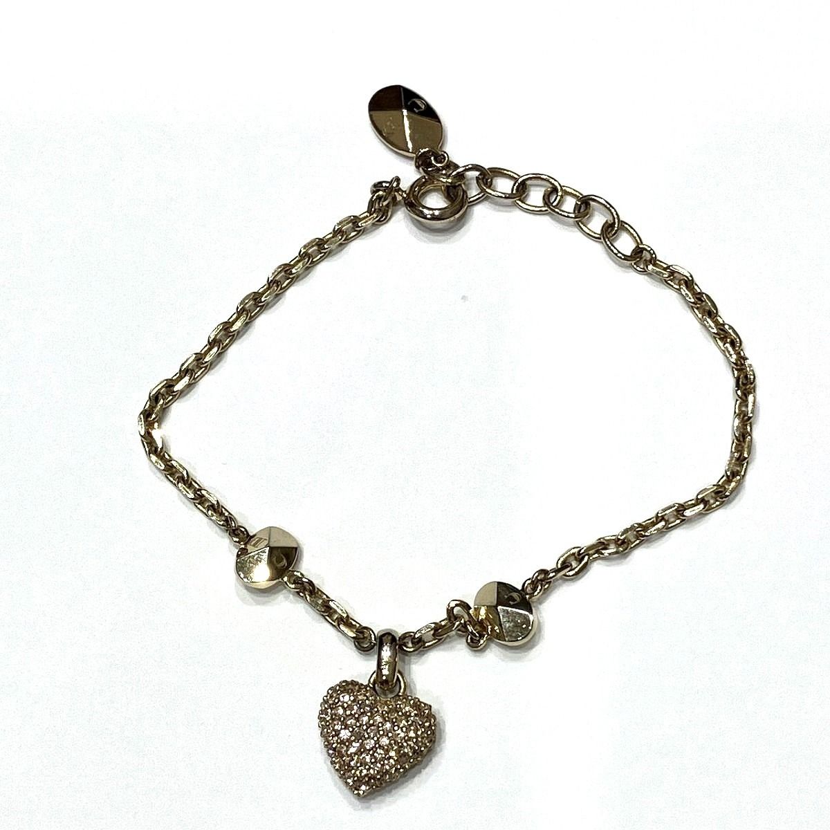 クリスチャンディオール Christian Dior ブレスレット　アクセサリー 総重量約7.0g 約18cm 合金 ラインストーン 9,600円