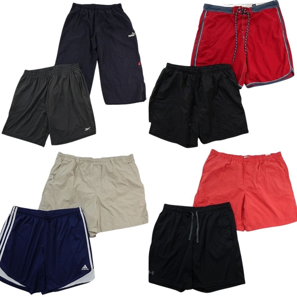 古着卸 まとめ売り ブランドMIX ショートパンツ 8枚セット ( メンズ XL ) アディダス リーボック コロンビア 中古 古着 NE9388 10,224円