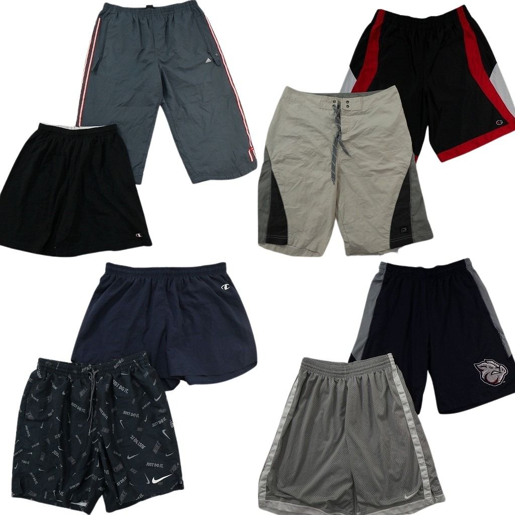 古着卸 まとめ売り ブランドMIX ショートパンツ 8枚セット ( メンズ L ) ナイキ アディダス チャンピオン 中古 古着 NE9395