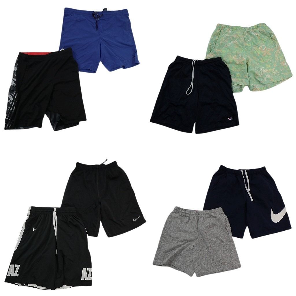 古着卸 まとめ売り ブランドMIX ショートパンツ 8枚セット ( メンズ S ) コロンビア チャンピオン ナイキ トミー 中古 古着 NE9422