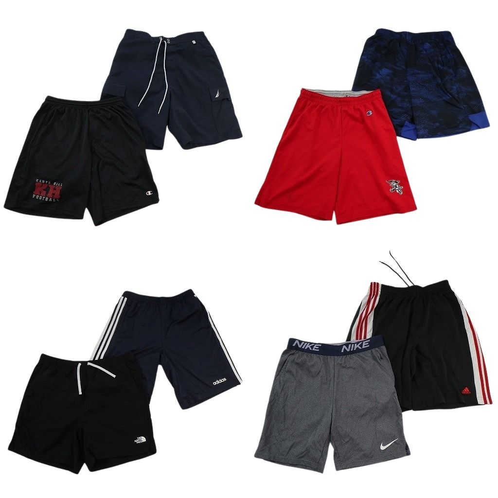 古着卸 まとめ売り ブランドMIX ショートパンツ 8枚セット ( メンズ M ) ノースフェイス ノーティカ ナイキ チャンピオン 中古 古着 NE9426