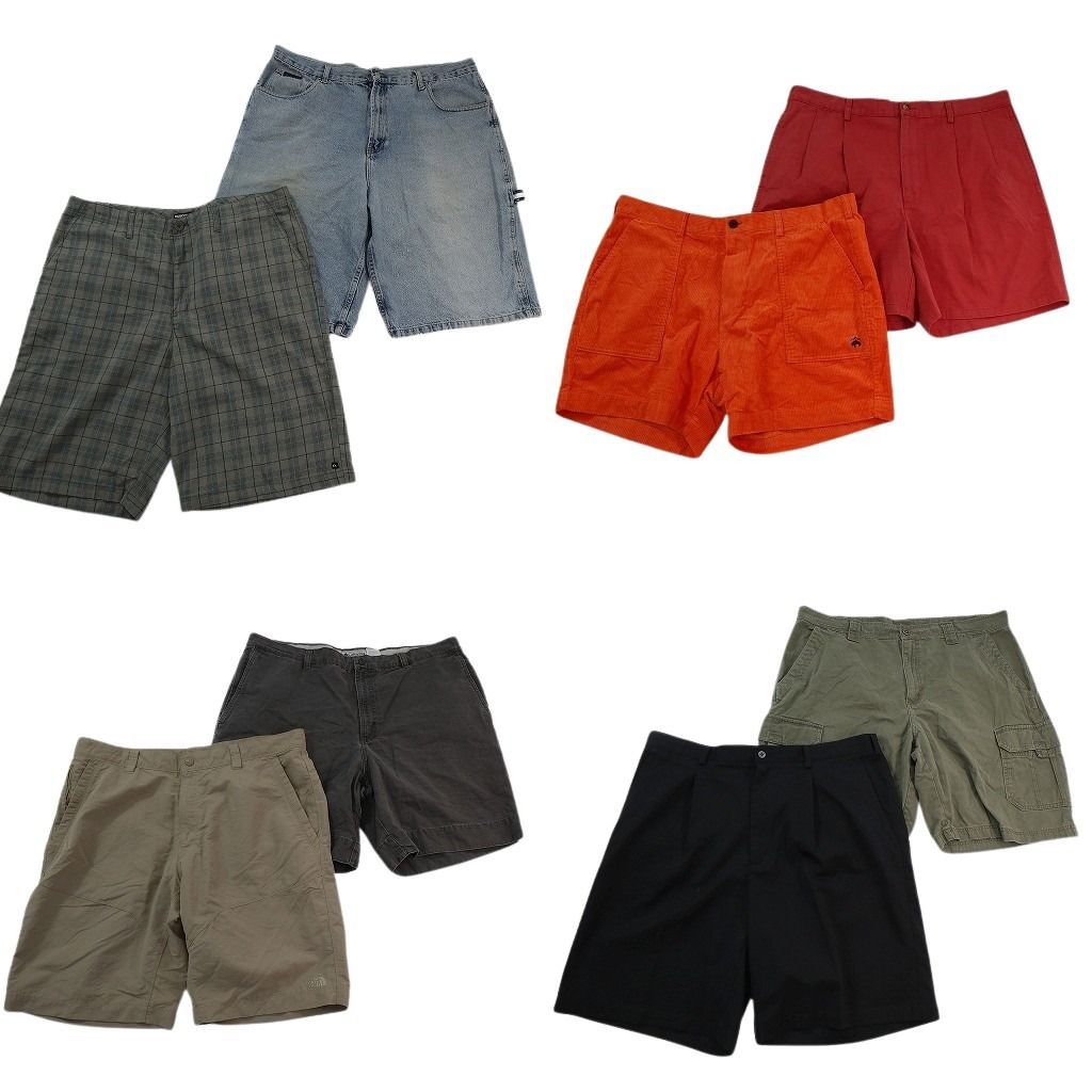 古着卸 まとめ売り ブランドMIX ショートパンツ 8枚セット ( メンズ 40 ) ノースフェイス コロンビア ノーティカ 中古 古着 NE9435