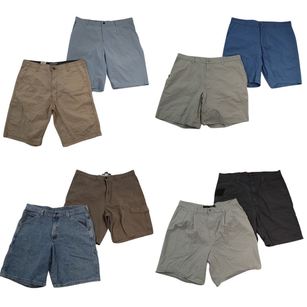 古着卸 まとめ売り ブランドMIX ショートパンツ 8枚セット ( メンズ 38 ) コロンビア Lee ラングラー アディダス 中古 古着 NE9436