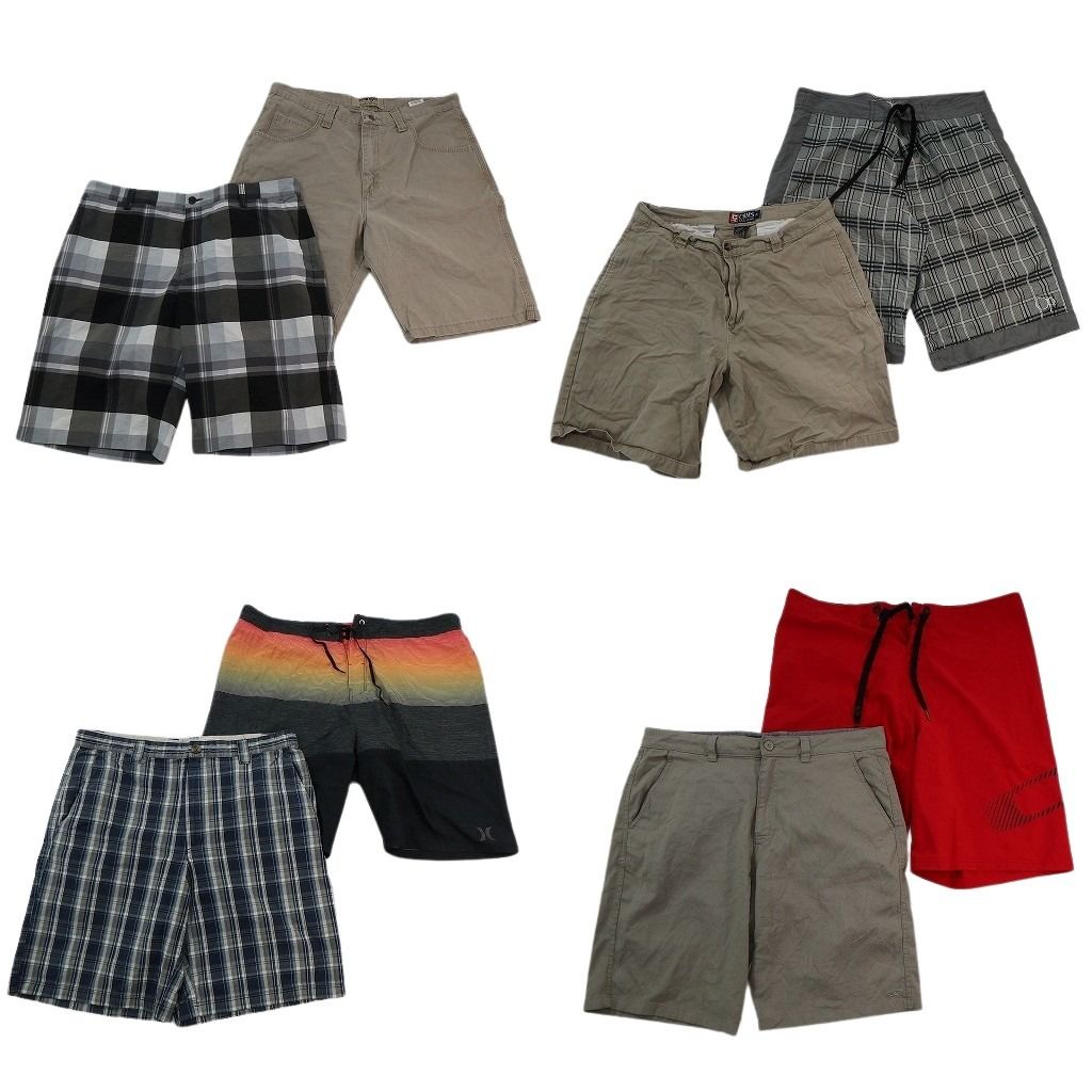古着卸 まとめ売り ブランドMIX ショートパンツ 8枚セット ( メンズ 36 ) オークリー コロンビア ラングラーアディダス 中古 古着 NE9440