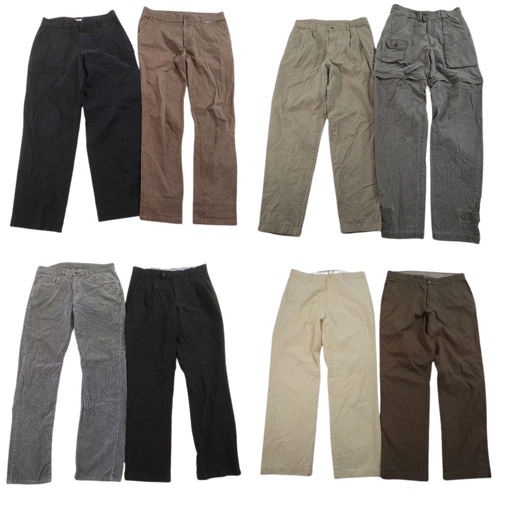 古着卸 まとめ売り ブランドMIX パンツ 8枚セット ( メンズ 32 ) GAP リーバイス コロンビア ノーティカ 中古 古着 NE9457