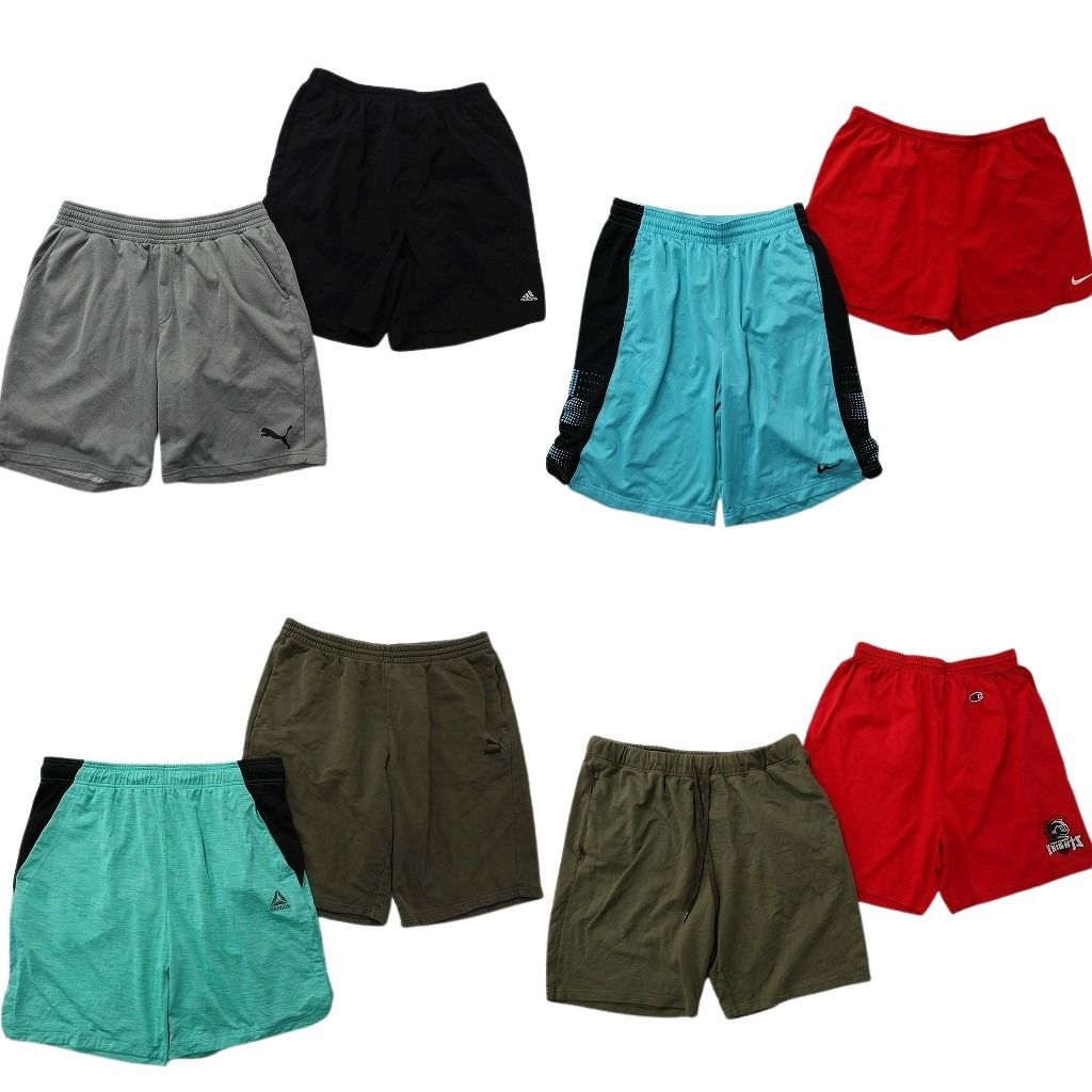 古着卸 まとめ売り ブランド ショートパンツ 8枚セット ( メンズ XL ) チャンピオン ナイキ リーボック エディーバウアー 中古 古着 NE9465