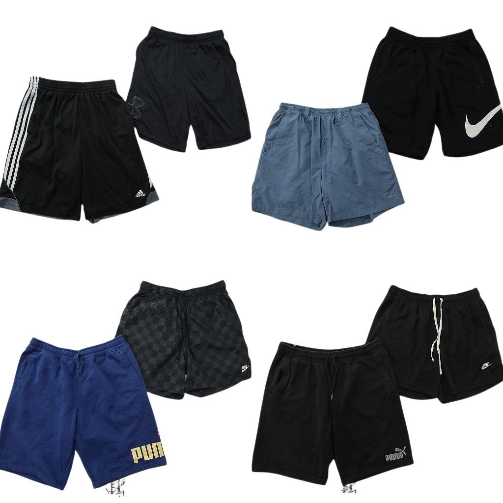 古着卸 まとめ売り ブランド ショートパンツ 8枚セット ( メンズ M/L ) ナイキ アディダス プーマ コロンビア 中古 古着 NE9475